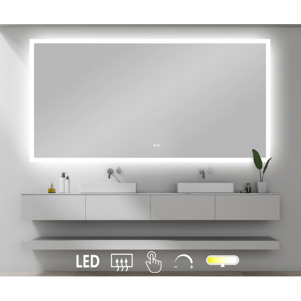 Miroir LED 80x80 cm, Mona