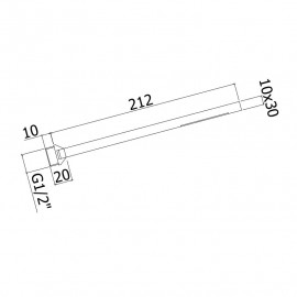 Paffoni Premium bruserhoved 1/2" afgang - Stål look