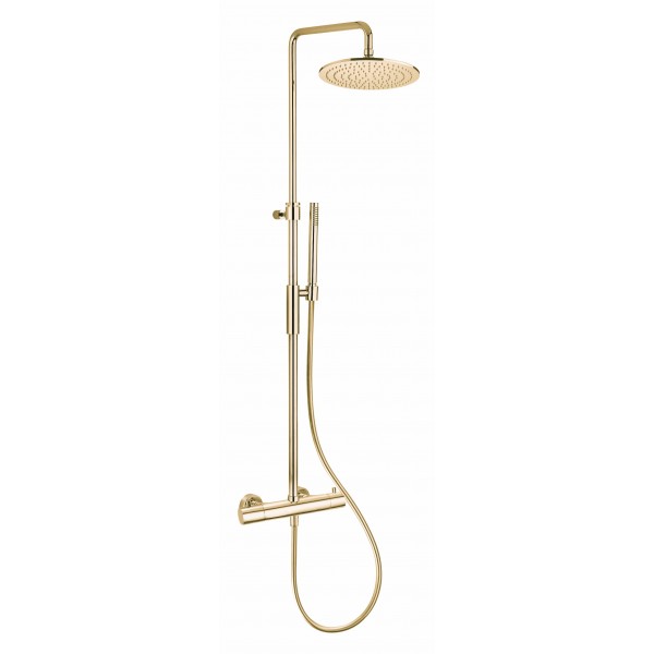 Paffoni Light brusekolonne med håndbruser - Poleret Messing Paffoni Light brusekolonne med håndbruser - Poleret Messing