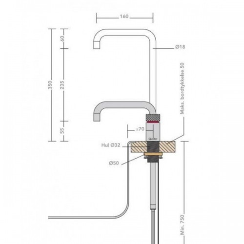 Quooker Nordic Square inkl. pro3vaq beholder - Krom
                        Quooker Nordic Square inkl. pro3vaq beholder - Krom