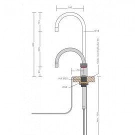 Quooker Nordic round inkl. pro3vaq beholder - Krom