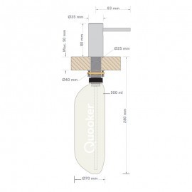 Quooker Nordic sæbedispenser - Krom