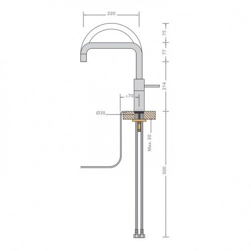 Quooker Square alm. køkkenarmatur - Krom
                        Quooker Square alm. køkkenarmatur - Krom