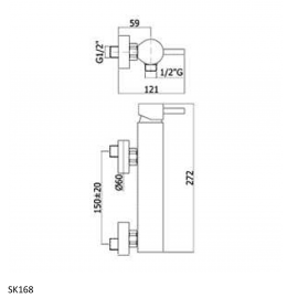 Paffoni Stick brusearmatur FLEX 1/2" afg. nedad... - billede 307