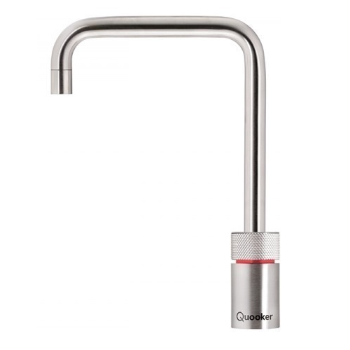 Quooker Nordic square armatur u/ beholder - Rustfri Stål