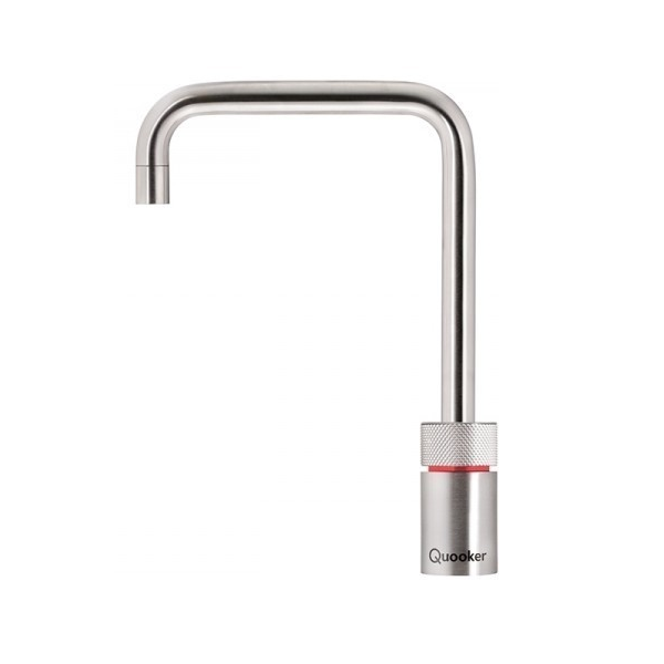 Quooker Nordic square armatur u/ beholder - Rustfri Stål