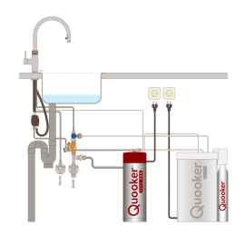 Quooker Flex Rustfri Stål inkl. Combi beholder - billede 3246