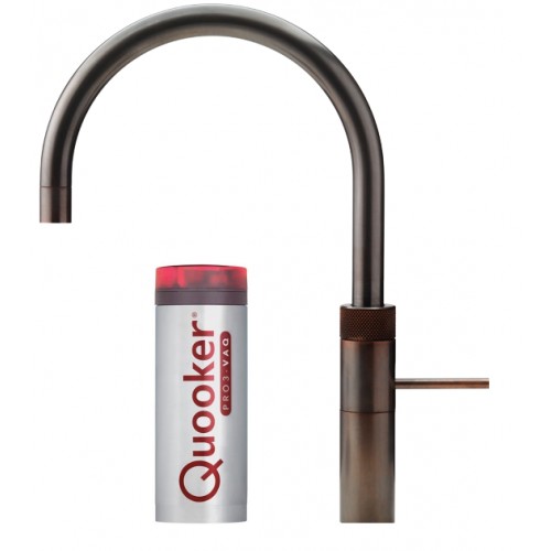 Quooker Fusion Round inkl. pro3vaq beholder - Bruneret messing