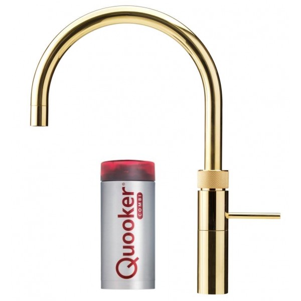 Quooker Fusion Round inkl. COMBI beholder - Messing