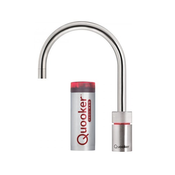 Quooker Nordic round inkl. pro3vaq beholder - Rustfri Stål