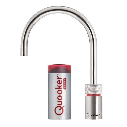 Quooker Nordic Round inkl. COMBI+ beholder - Rustfri Stål