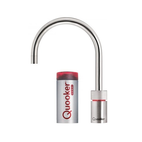 Quooker Nordic Round inkl. COMBI+ beholder - Rustfri Stål