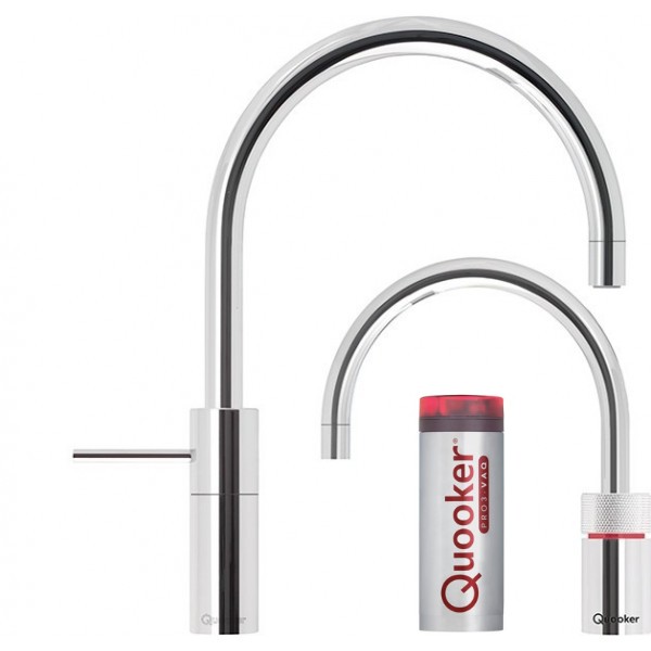 Quooker Nordic Round Twintaps inkl. pro3vaq beholder - Krom