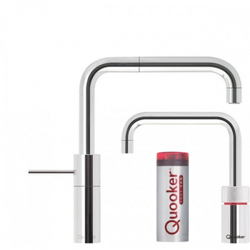 Quooker Nordic Square Twintaps inkl. pro3vaq beholder - Krom