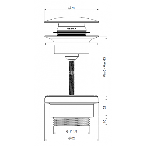 
                        Pop up komplet m. porcelæn top - Mat Hvid... - billede 703